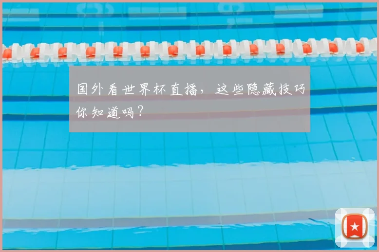 国外看世界杯直播，这些隐藏技巧你知道吗？