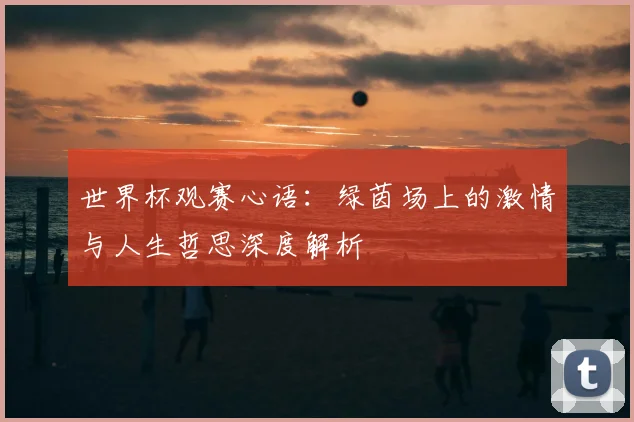 世界杯观赛心语:绿茵场上的激情与人生哲思深度解析